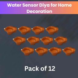 Water Sensor Diya LED Water Diyas for Diwali Home & Office Décor Pack of 12 E132 Plastic (Pack of 12) Table Diya Set-image-59