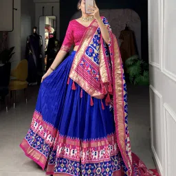 Floral Print Semi Stitched Lehenga Choli-image-66