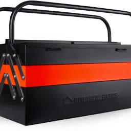 BITB185 18" Metal tool box kit | 5 compartments | lock system | rust-resistant & durable Tool Box with Tray-11
