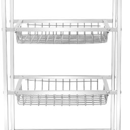 Stainless Steel 4 Layer Fruit Vegetable Trolley | Kitchen Trolley Steel Kitchen Trolley (multipurpose kitchen trolley ) Stainless Steel Kitchen Trolley-image-64