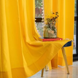 urban space 152 cm (5 ft) Cotton Room Darkening Window Curtain Single Curtain-picture-43