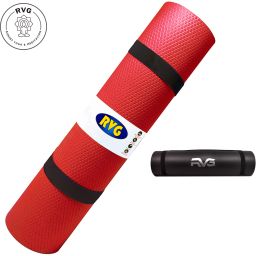 100%EVA Eco Friendly Mat, Exercise & Gym Mat With Bag Red 6mm mm Yoga Mat-image-44