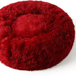 Round donut pet bed Polyester Fibre Animals Sleeping Pillow Pack of 1-image-17