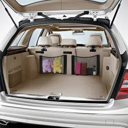 flostrain Elastic Mesh Net Pocket with Sticker/ Adhesive Storage Pocket for Wall Trunk Organizer image 3
