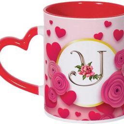 Y Letter , Couple , Lover , Heart Handle , Red Letter Y Alphabet Best Gift for Friends Who's Name Start With Y , Y Black Rose , Heart Shap Special Birthday Gift for Girlfriend Ceramic Coffee Mug-image-67