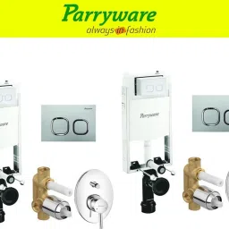 Half Frame Concealed Cistern, with divater body upper part set of 2 pic 146 Dual Flush Tank-17