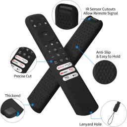 oboe Front & Back Case for TCL TV Remote 2024 Model / TCL TV V6B SERIES QLED Remote Protective Cover with Lanyard image 2