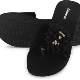 Dhamasa Fashion ladies slipper with beautyful and stylish flower Women Slides-image-3