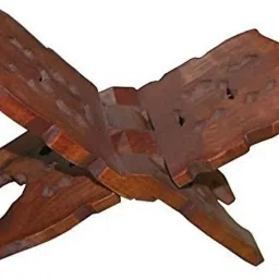 Divine Edge Wooden Rehal – Handcrafted Elegance for Your Sacred Moments Wooden Brown Rehal-image-58
