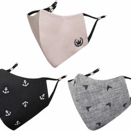 Anti-Pollution, Anti-Bacterial (BFE>99%) 4 Layer Embroidered, Designer, Fashionable, Protective, 100% Cotton, N-95 Cloth Face Mask Combo for Men with Size Adjustable Ear Loops Arrow_Combo_03 Reusable, Washable Cloth Mask-17