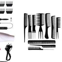 J & F Hair trimmer,Hair Dryer,10 Pcs Comb,Hair Spray Personal Care Appliance Combo-image-13