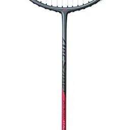 Acrsaber 11 Play-4U/G5 Grey, Red Strung Badminton Racquet-0