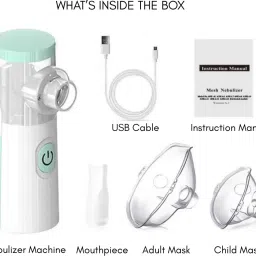 B-Arm Mesh Nebulizer for Children & Adults with 3 Modes & 2 Face Masks| Rechargeable Nebulizer image 2