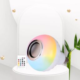 Clairbell Bluetooth Music Bulb Speaker With Remote Control Change Disco light for HomeQ368 Smart Bulb-image-87