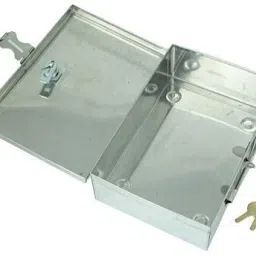 Stainless Steel Cash Coin Jewellery Storage Boxes Pre-Fitted Lock Size- 8 Inch Cash Box-16