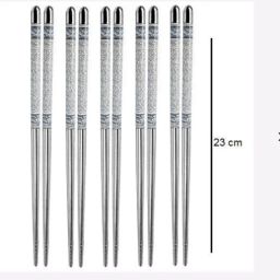 Eating, Decorative Stainless Steel Japanese, Vietnamese, Korean, Chinese Chopstick-image-40