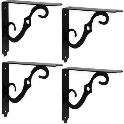 Floating Shelf Brackets, 4 Pack Decorative Metal Corner Brace Wall Mount Shelves 30 cm, 20 cm Shelf Bracket-2