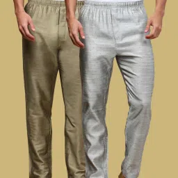 Pack of 2 Mens Ethnic Motif Viscoseblend Pyjama with adjustable waistband and Side Pockets Men Pyjama-image-81