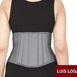 L.S Belt Lower Back Brace Support Fracture Injuries for Men and Women (GREY XL) Back / Lumbar Support-23