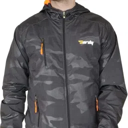 nomKLER Nomkler full sleeve soli men's fancy black color printed windcheater Solid Men Wind Cheater-image-96