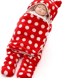 Printed Single Hooded Baby Blanket forMild Winter-image-19