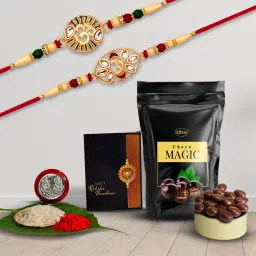 Designer Fancy Handmade Rakhi Combo Festival of Raksha Bandhan | K2_524+525_SP Assorted Gift Box-image-34