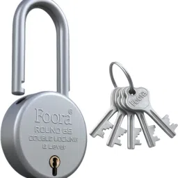 Round 65 LS (Long Shackle) Heavy Duty Lock with 5 Keys Padlock-image-40