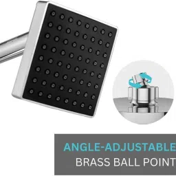 waterman by waterman A Star Wall Shower Head With Arm And Flange For Bathroom Wide Spray Coverage Fixed Mount image 3