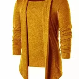 Men Full Sleeve Yellow Shrug-image-2