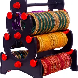 3 Step Plastic Bangle Stand | Jewelry Display Stand | Tabletop Bracelet Stand | Bangles Vanity Box-25