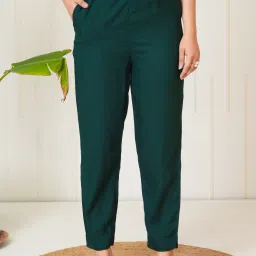 Solid Green Women Pyjama-image-17