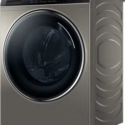 haier 8 kg Super Drum 525, Puri steam & Refresh Fully Automatic Front Load with In-built Heater Grey image 2