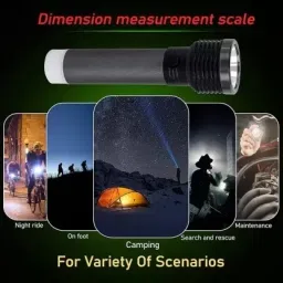 crentila Dual Mode Full Led Emergency Rechargeable Long Range Up to 1 Km with Backlight 8 hrs Torch Emergency Light image 4