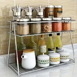 Containers Kitchen Rack Stainless Steel Spice Trolley Container Organiser/Basket for Boxes/Dishes KK Steel-image-70