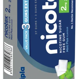 Nicotex Nicotine Sugar Free Mint Plus Gums 2mg | 40 Gums each Tin | Smoking Cessations-image-42