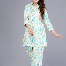 mintmarie Women Night Suit Set Light Blue Printed-picture-18