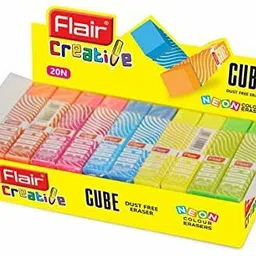 flair Creative Cube Dust Free Pack Of 20 Non-Toxic Eraser-picture-35