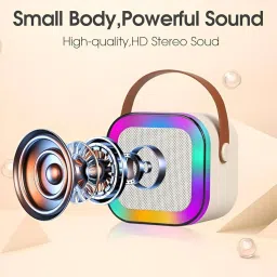 TECHMAZE K12 Speaker Machine Bluetooth-Compatible Wireless Karaoke Mic Speaker k10 10 W Bluetooth Speaker image 3