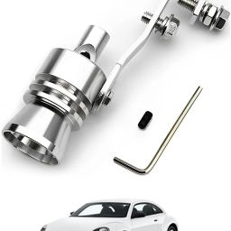 Universal (L)Turbo Sound Whistle Muffler Exhaust Durable For Car/Bike-034 Car Silencer-image-1