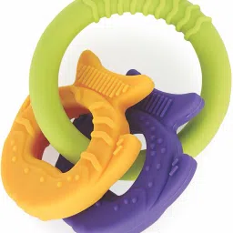 Chewy Trinkets Silicone Teether, Soft, BPA Free, 3 Months + (Goldfish) Teether Teether-20