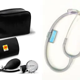 3S Dial Super Deluxe Aneroid Sphygmomanometer and Diamond Adult Stethoscope Bp Monitor-image-2