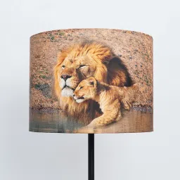Lion Lamp Shade Cylinder Shape For Table Lamp, Floor Lamp & Home Decor Gift Item Table Lamps Lamp Shade-18