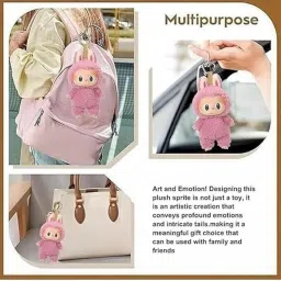 panaro Labubu Doll Keychain Original 3rd/Third Generation Labubu Monster Plush Toy - 17 cm image 2