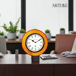 Analog Yellow Clock-1