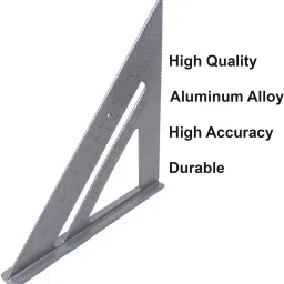 aasons 7'' Aluminum Alloy Speed Square Combination Triangle Metric Ruler Tri-Square image 2