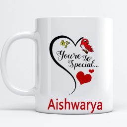 You Are So Special "Aishwarya" Printed Coffee , I Love You "Aishwarya" , Gift For Friends , Lovers , Valentine's day , Anniversary Gift , Happy Birthday Gift , Rakhi , Rakshabandhan , Sister , Wife , Daughter , Women Day Gift Ceramic Coffee Mug-image-45