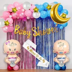 party midlinkerz Solid Baby Shower Decoration Items Baby Decoration Items Mom ToBe Decoration Items Set Balloon-picture-11