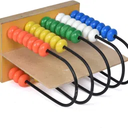 ashmi Wooden Colorful Abacus Maths Count add & Subtract Learning Tool With 5 Rods And Colourful Beads for Boys Girls Child kids image 5