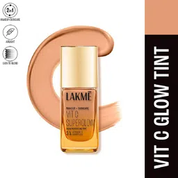 lakmé Makeup+Skincare VitC Superglow Skin Perfecting Tint Neutral Honey N260 Foundation-picture-17