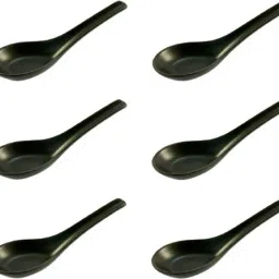 Ceramic/Stoneware Handmade In Black Matte Ceramic Soup Spoon Set-image-78